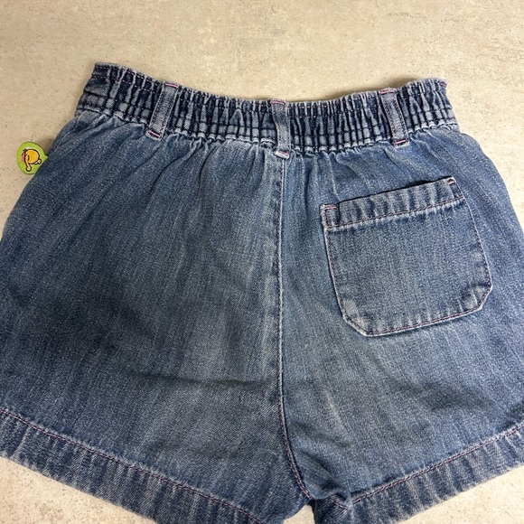 VGT Toddler Disney Blue Shorts with Embroidered Floral Details - Picture 2 of 4